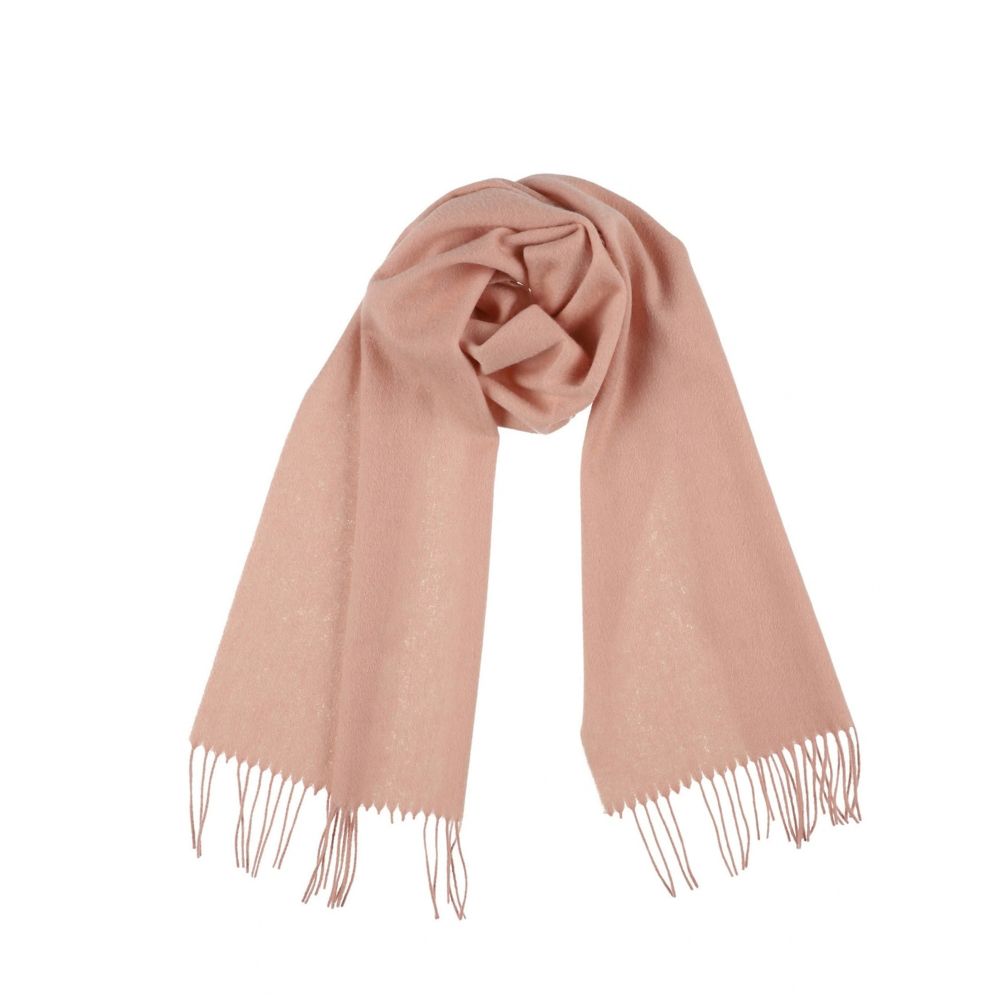 Cachecol liso rosa-claro de cashmere para mulher Paris (4)