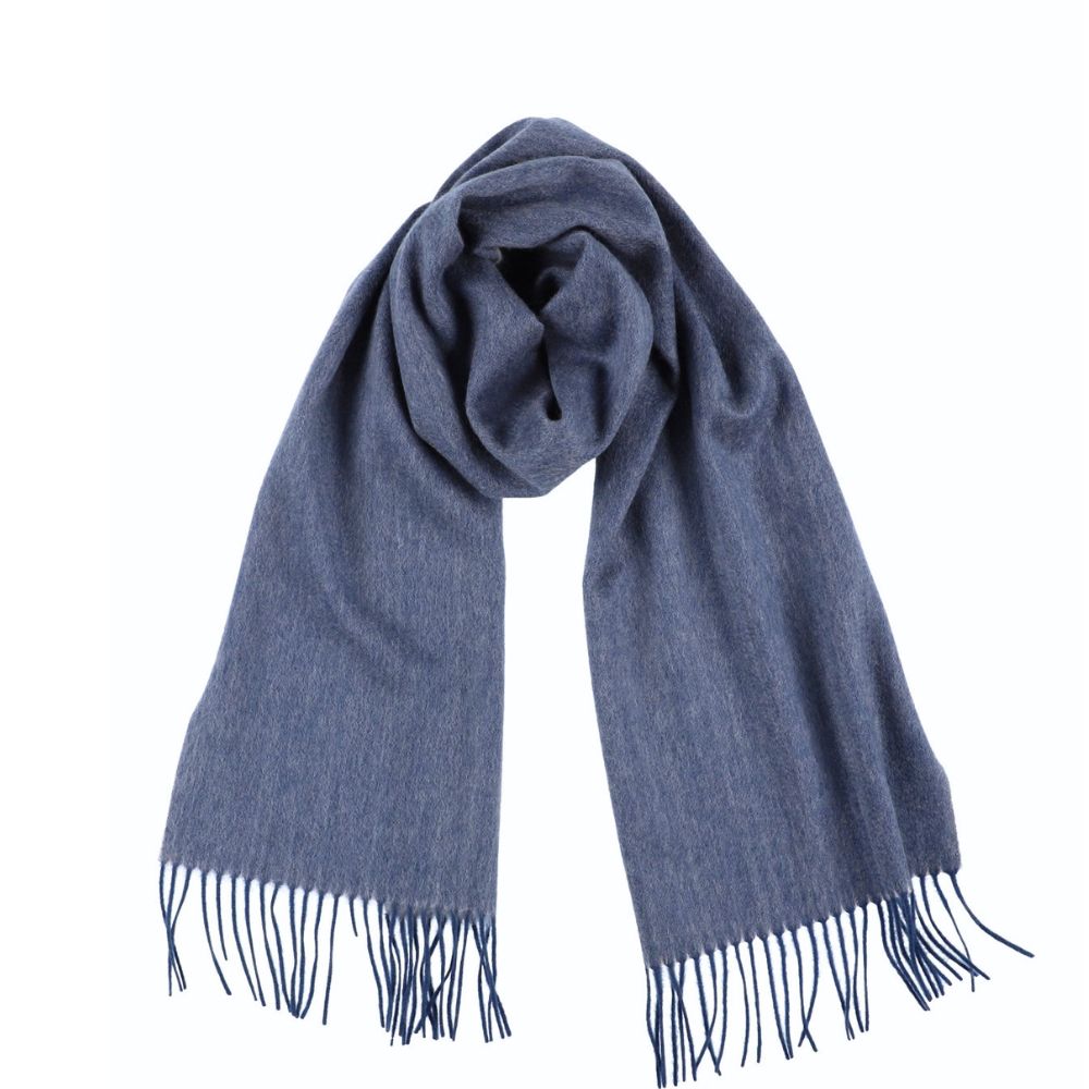 Cachecol azul de 100% cashmere para mulher Paris (4)