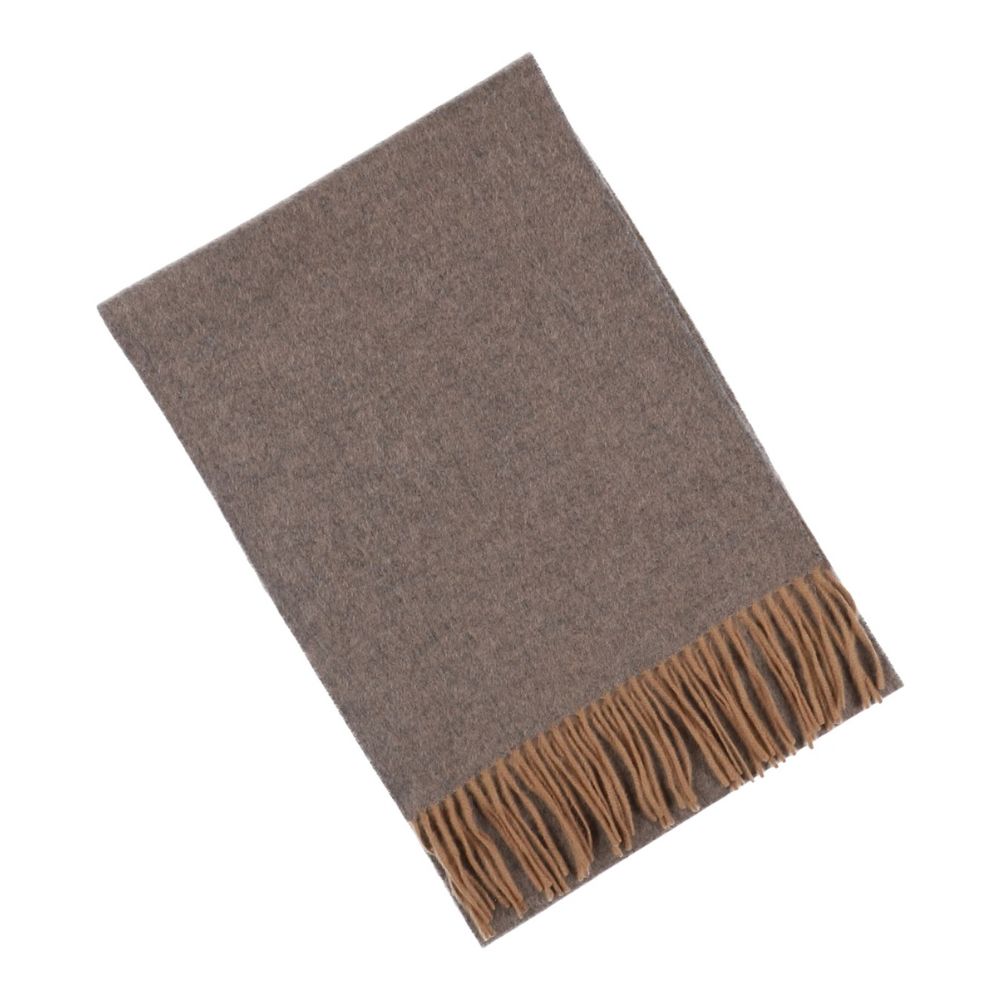 Cachecol cinzento-bege de 100% cashmere para mulher Paris (6)