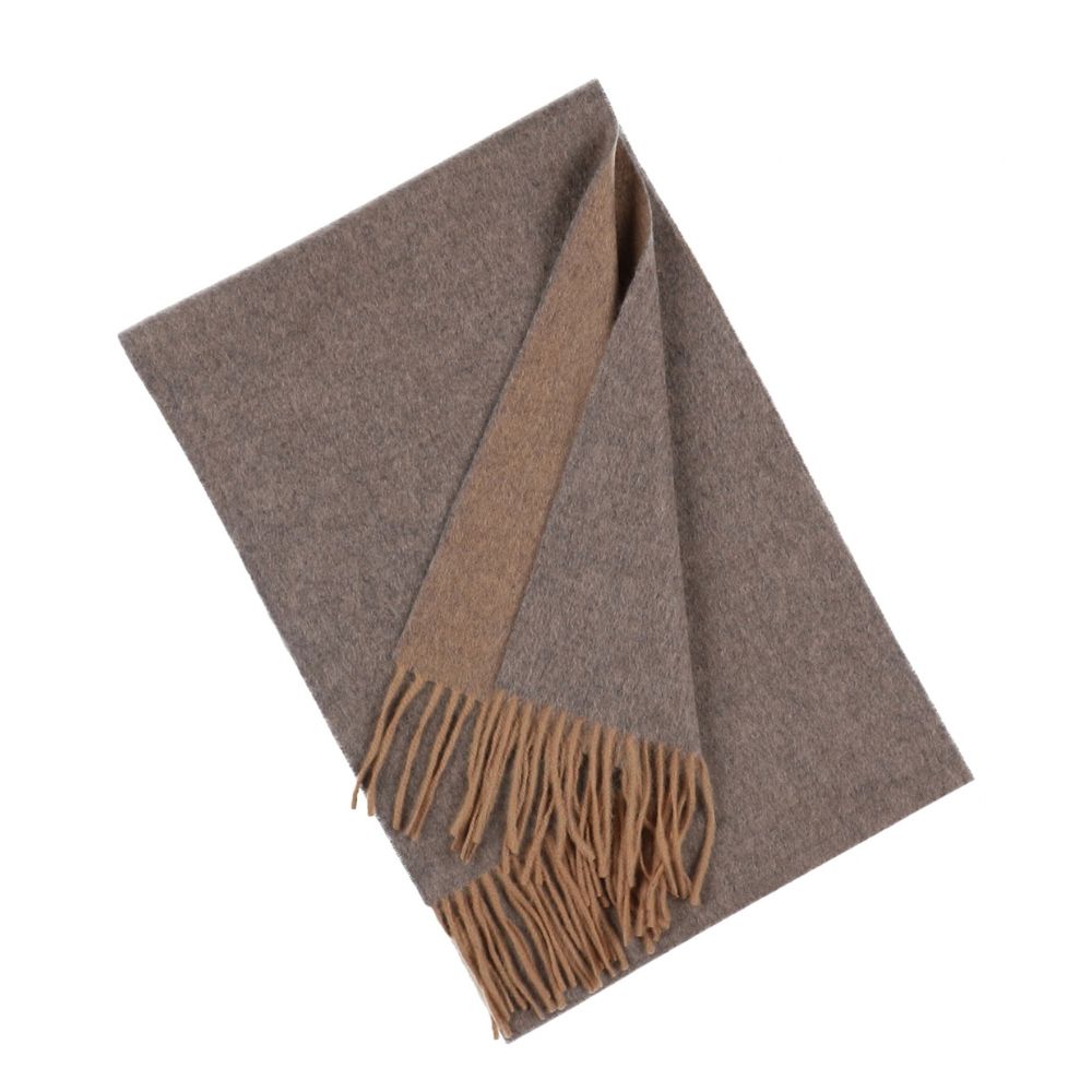 Cachecol cinzento-bege de 100% cashmere para mulher Paris (3)
