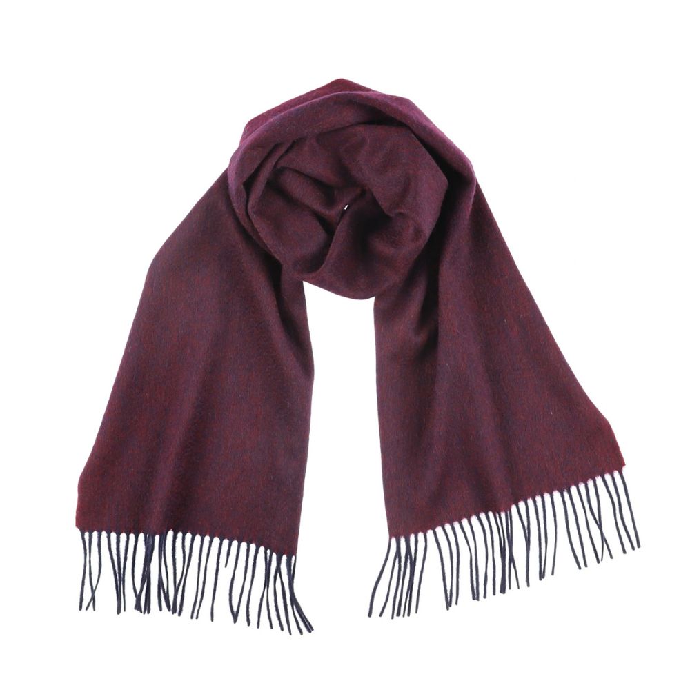 Cachecol de inverno bordeaux de cashmere para mulher Paris (4)