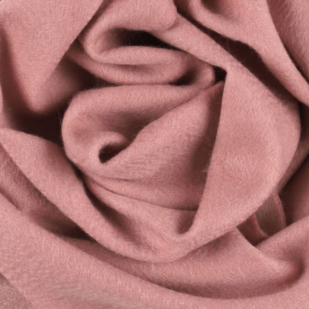 Cachecol liso de cashmere rosa-pó para mulher Paris