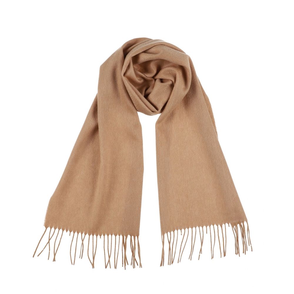 Cachecol de inverno bege-claro de cashmere para mulher Paris (4)