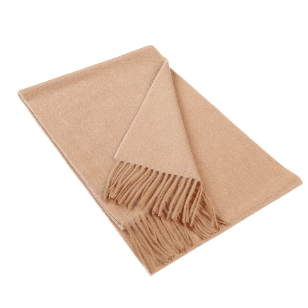 Cachecol de inverno bege-claro de cashmere para mulher Paris (1)