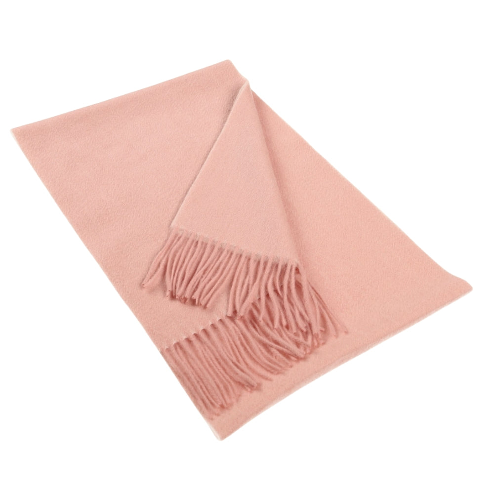 Cachecol liso rosa-claro de cashmere para mulher Paris